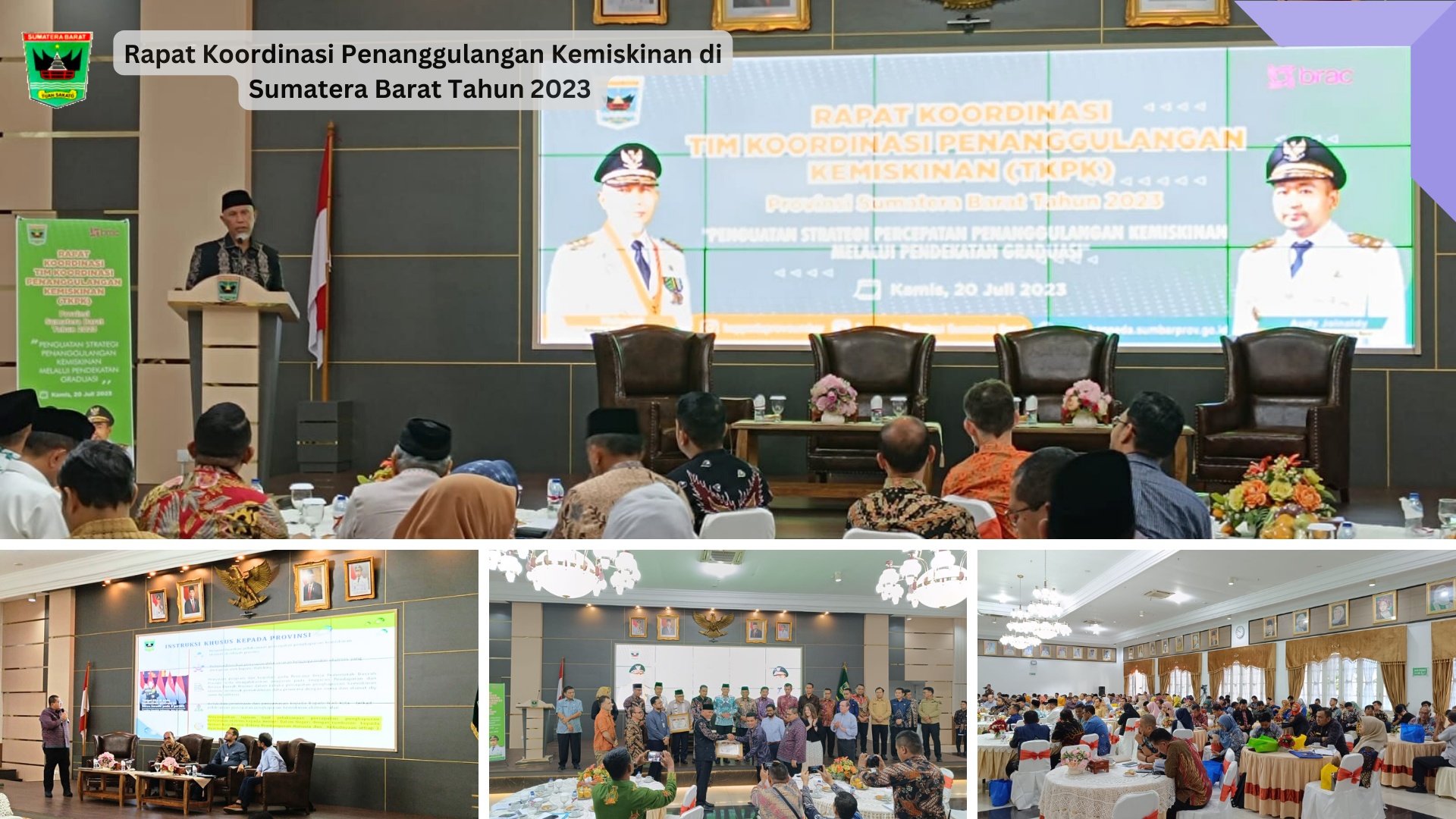Rapat Koordinasi Penanggulangan Kemiskinan di Sumatera Barat Tahun 2023